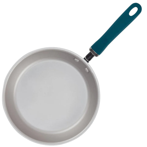 9.5-Inch Create Delicious Nonstick Induction Covered Deep Frying Pan Teal Shimmer