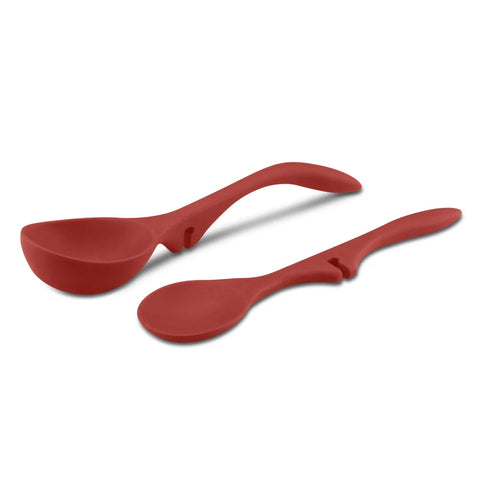 Lazy Ladle and Spoon Set Red