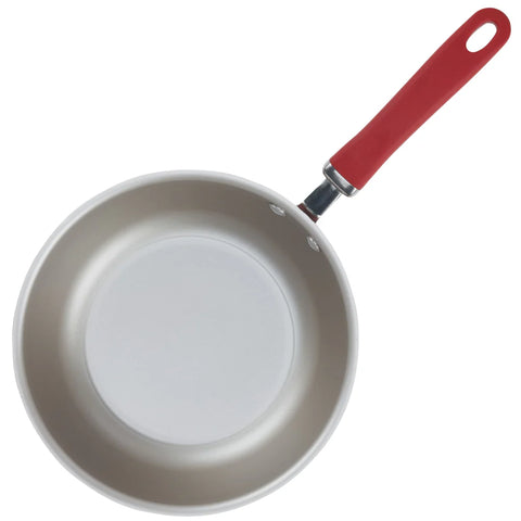 3-Quart Create Delicious Nonstick Induction Covered Chef Pan Red Shimmer